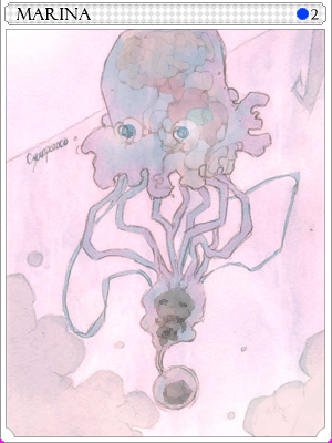水母卡片卡片插畫