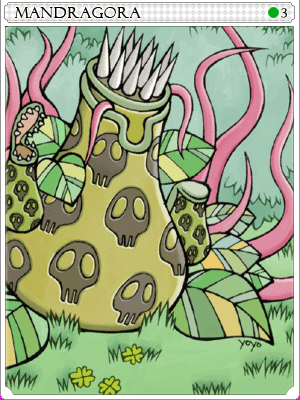 曼陀蘿魔花卡片卡片插畫
