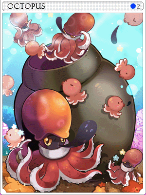 小章魚卡片卡片插畫