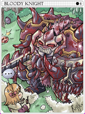 血腥騎士卡片卡片插畫