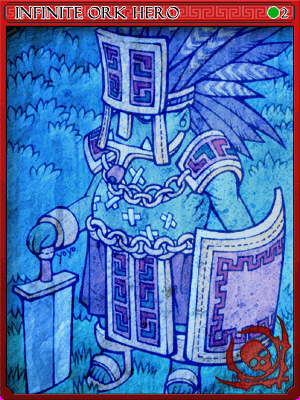 無限獸人英雄卡片卡片插畫