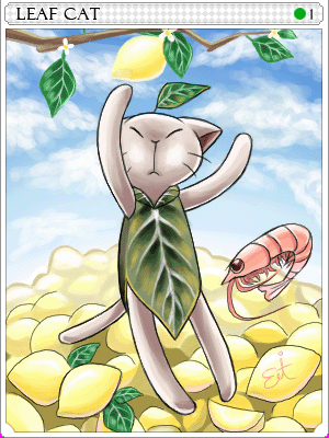 群葉貓卡片卡片插畫
