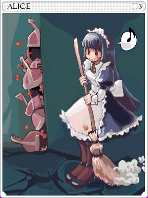愛麗絲女僕卡片卡片插畫