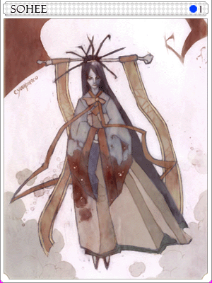 鬼女卡片卡片插畫