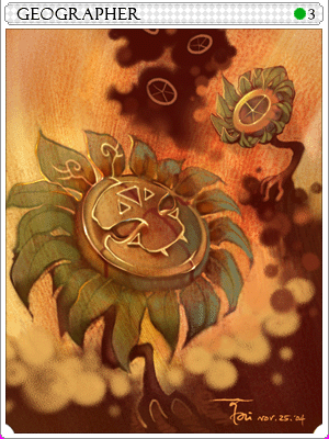邪惡向日葵卡片卡片插畫