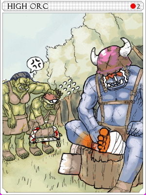 獸人戰士長卡片卡片插畫