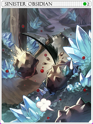 邪念黑曜石卡片卡片插畫