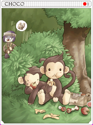 巧克猴卡片卡片插畫
