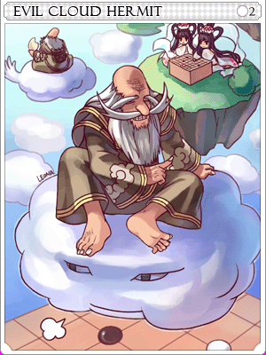 惡雲仙人卡片卡片插畫