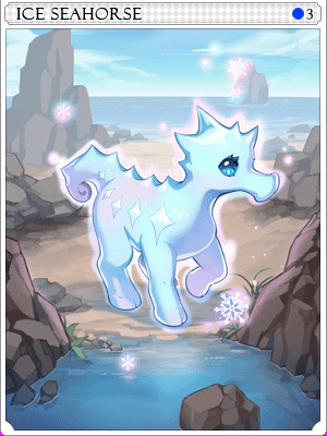 冰海馬卡片卡片插畫