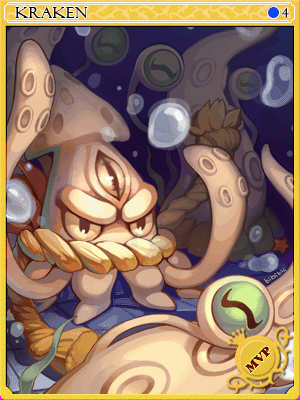 魔鬼大烏賊卡片卡片插畫
