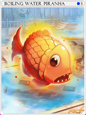 熱池食人魚卡片卡片插畫