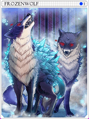 冰狼卡片卡片插畫