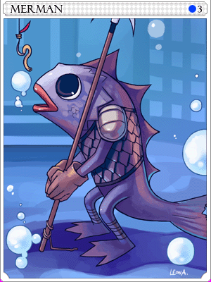 人魚士兵卡片卡片插畫