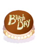 「Birthday」文字蛋糕物品圖片