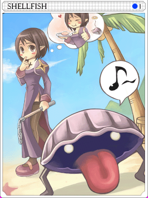 貝殼魔靈卡片卡片插畫