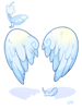 (服飾)天藍邱比特翅膀物品圖片