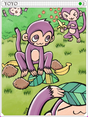 溜溜猴卡片卡片插畫