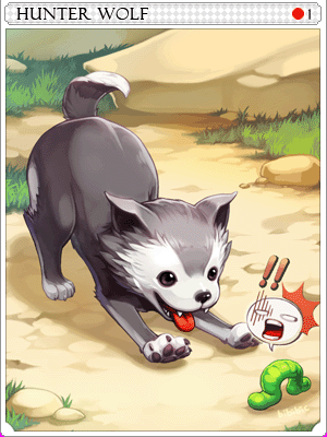 狩獵沙漠之狼卡片卡片插畫