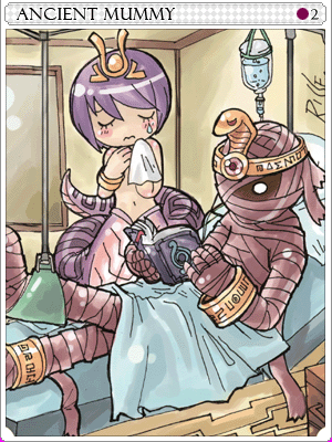 狂暴木乃伊卡片卡片插畫