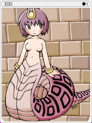 蛇女伊絲卡片卡片插畫