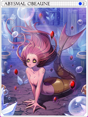 深海人魚卡片卡片插畫