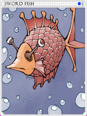 異變魚卡片卡片插畫